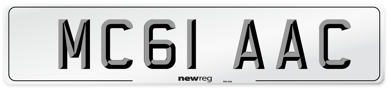 MC61 AAC Number Plate from New Reg